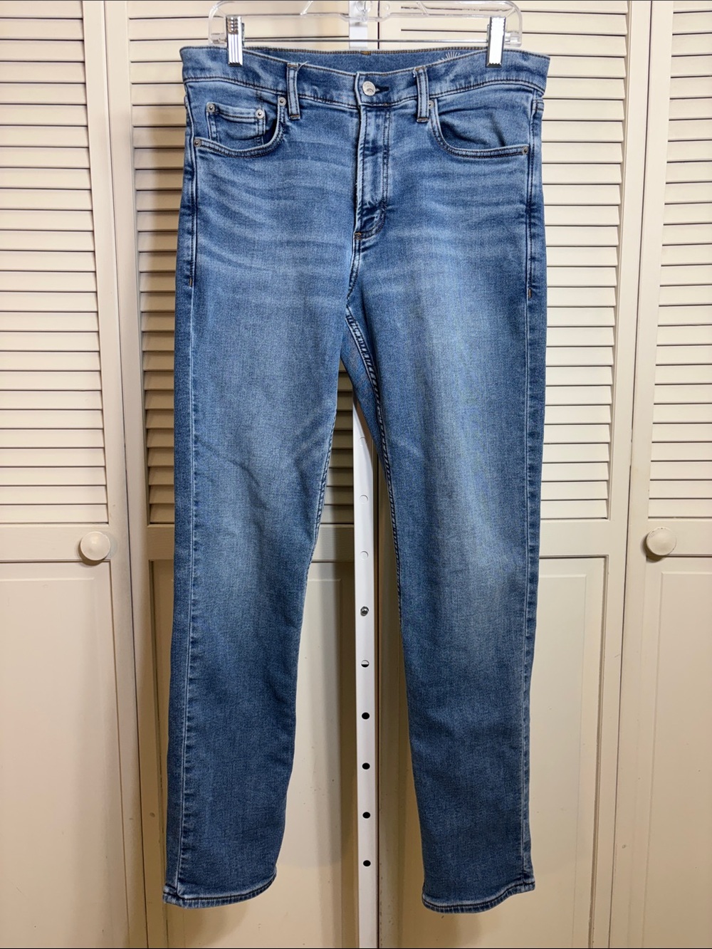 Faherty Medium Blue Slim Stretch Terry Indigo 5-Pocket Jeans Size 32 x 32